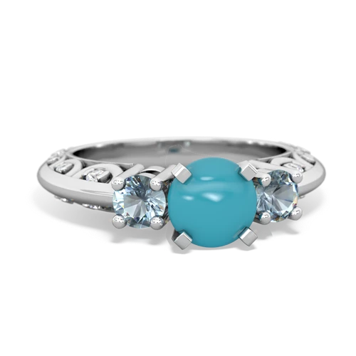 turquoise-aquamarine engagement ring