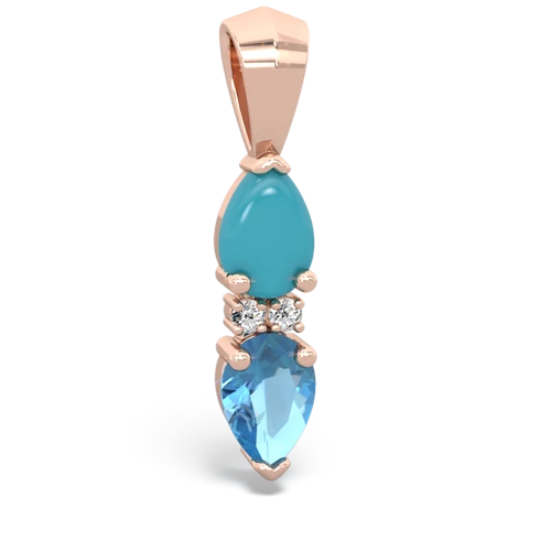 turquoise-blue topaz bowtie pendant