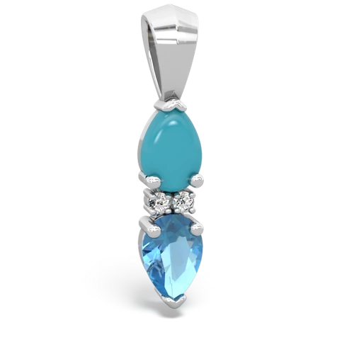 turquoise-blue topaz bowtie pendant