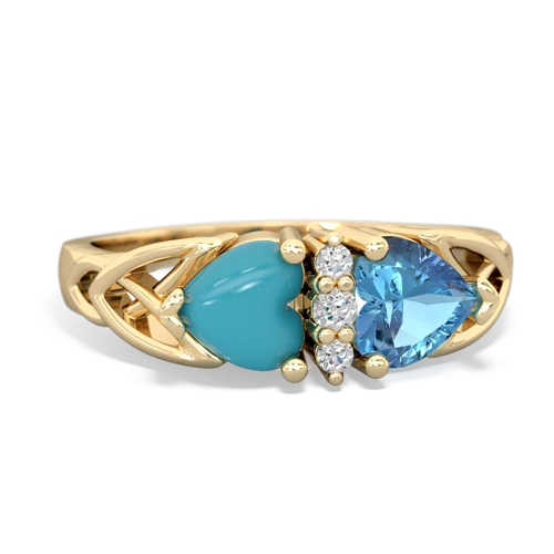 turquoise-blue topaz celtic ring