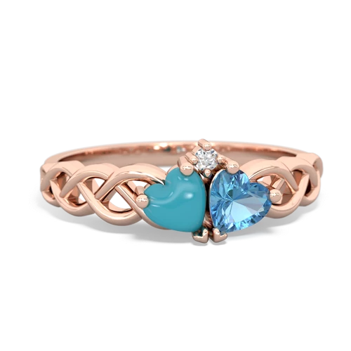 turquoise-blue topaz celtic braid ring