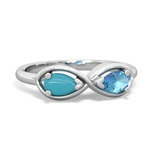 turquoise-blue topaz infinity ring