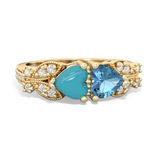 turquoise-blue topaz keepsake butterfly ring