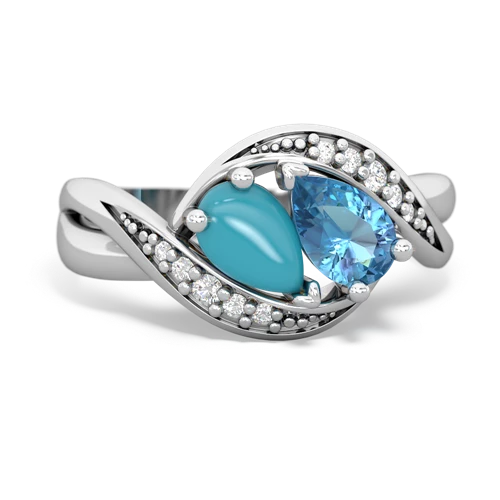 turquoise-blue topaz keepsake curls ring