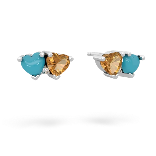 turquoise-citrine  earrings