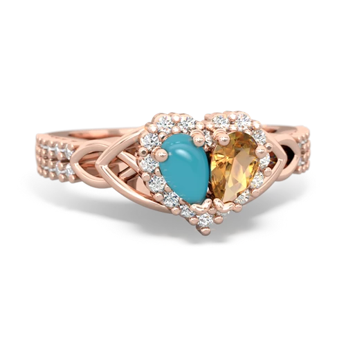 turquoise-citrine keepsake engagement ring