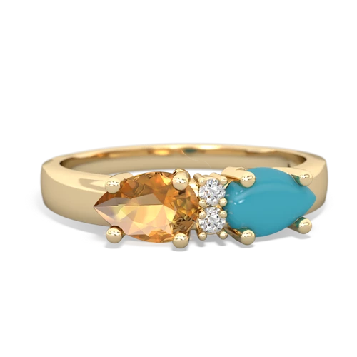 turquoise-citrine timeless ring