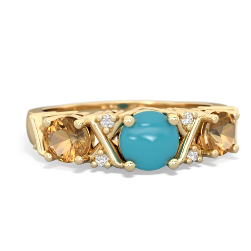 turquoise-citrine timeless ring