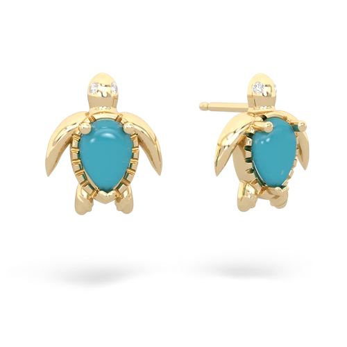 turquoise sea turtle earrings