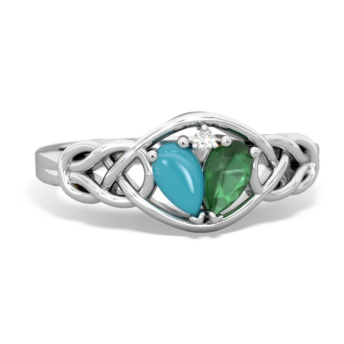 turquoise-emerald celtic knot ring