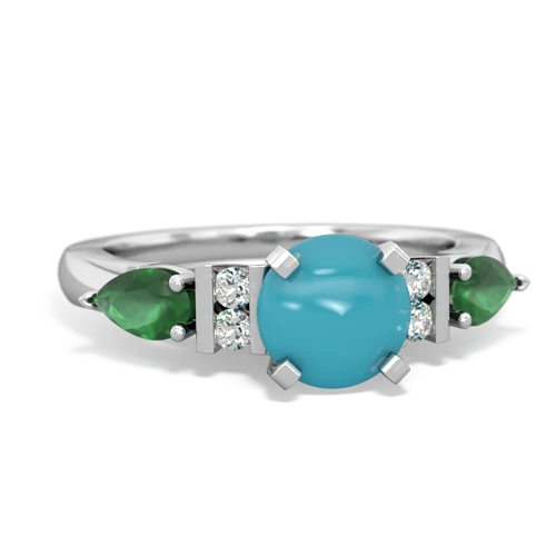 turquoise-emerald engagement ring