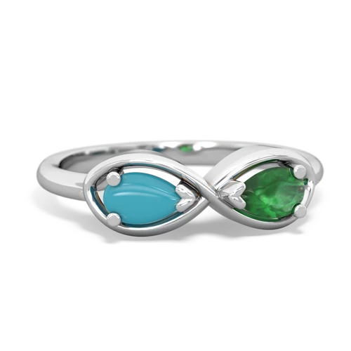 turquoise-emerald infinity ring