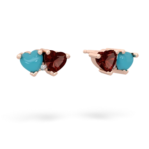 turquoise-garnet  earrings