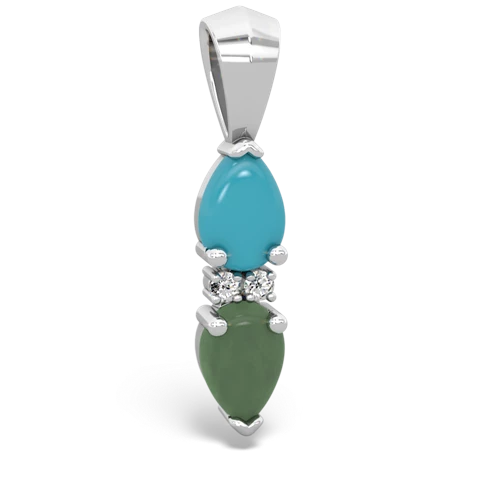 turquoise-jade bowtie pendant