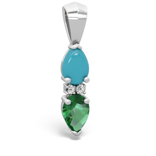 turquoise-lab emerald bowtie pendant