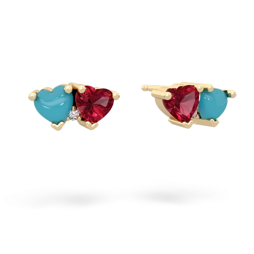 turquoise-lab ruby  earrings