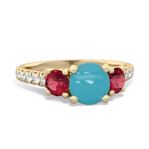 turquoise-lab ruby trellis pave ring