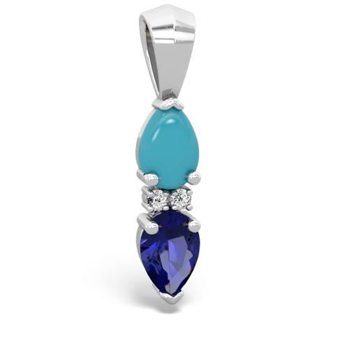 turquoise-lab sapphire bowtie pendant