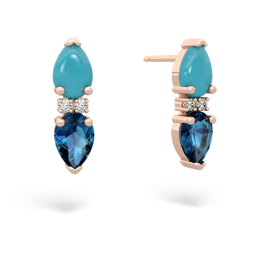 turquoise-london topaz bowtie earrings