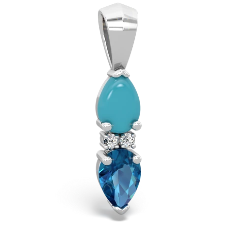 turquoise-london topaz bowtie pendant