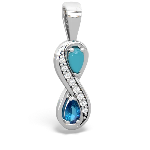 turquoise-london topaz keepsake infinity pendant