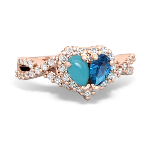 turquoise-london topaz engagement ring