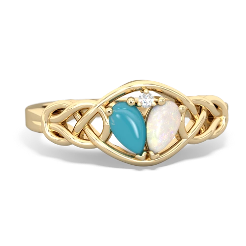 turquoise-opal celtic knot ring