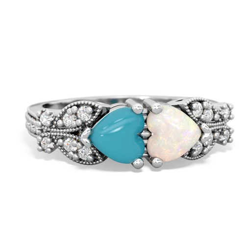 turquoise-opal keepsake butterfly ring