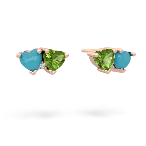 turquoise-peridot  earrings