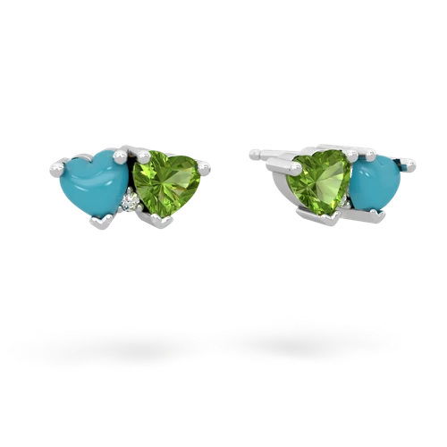 turquoise-peridot  earrings