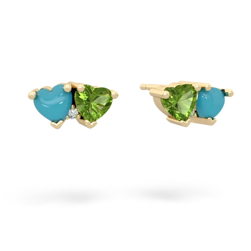 turquoise-peridot  earrings