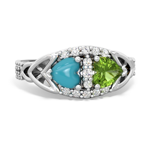 turquoise-peridot keepsake engagement ring