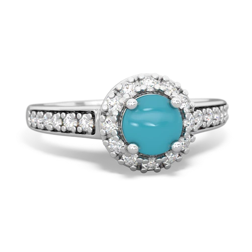 turquoise classic halo ring