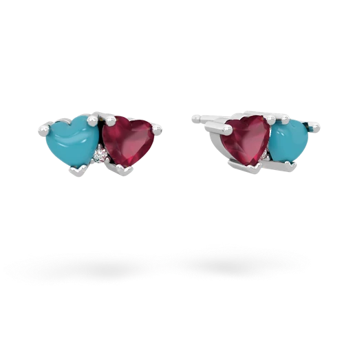 turquoise-ruby  earrings