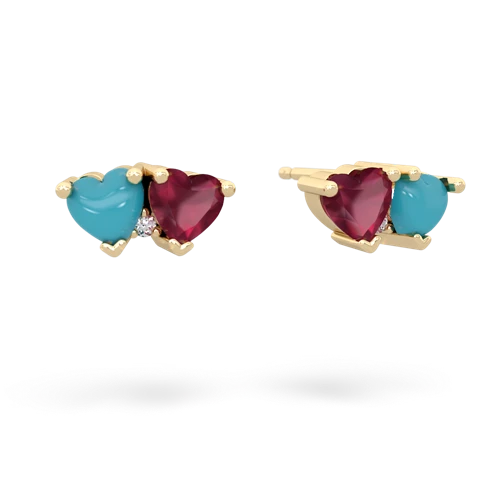 turquoise-ruby  earrings