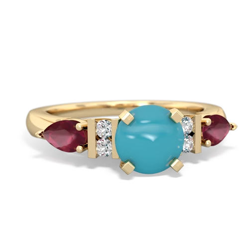 turquoise-ruby engagement ring