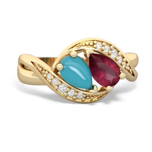 turquoise-ruby keepsake curls ring