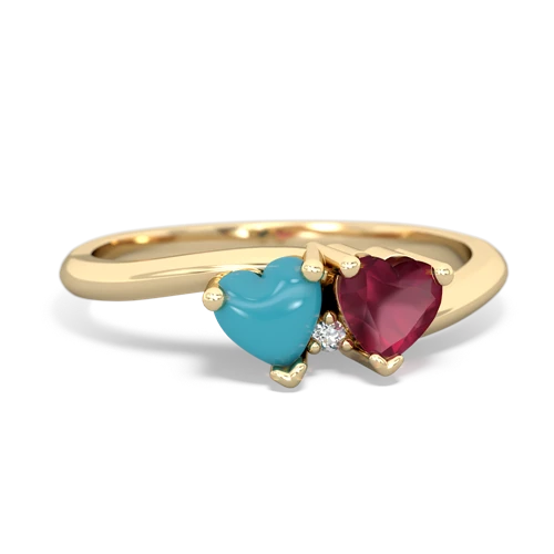 turquoise-ruby sweethearts promise ring