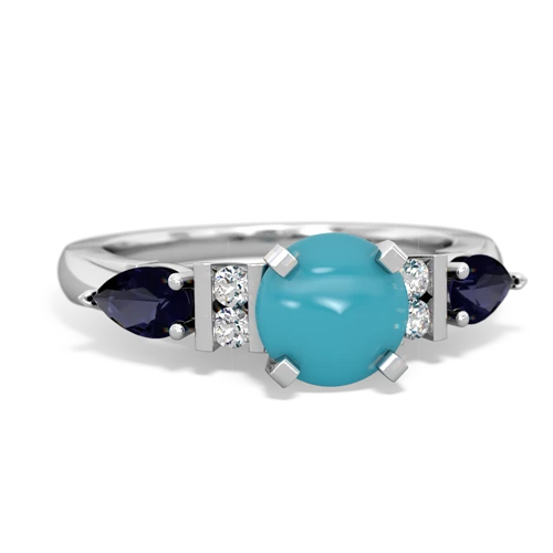 turquoise-sapphire engagement ring