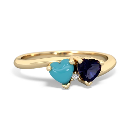 turquoise-sapphire sweethearts promise ring