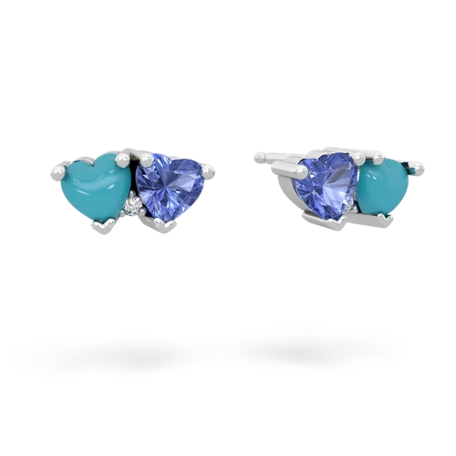 turquoise-tanzanite  earrings