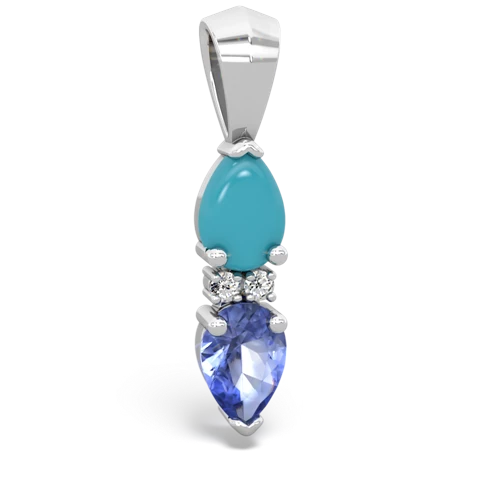 turquoise-tanzanite bowtie pendant