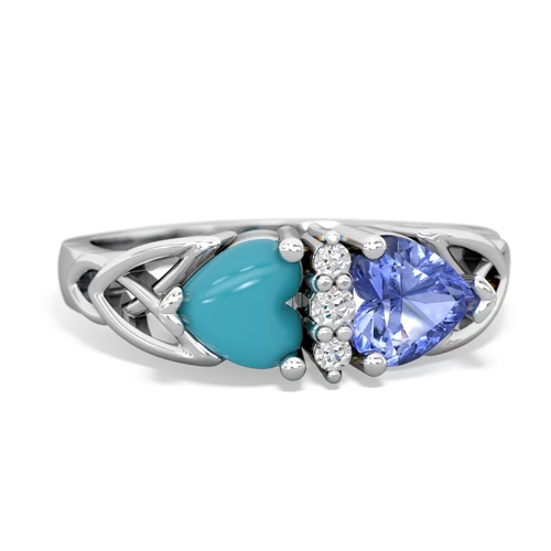 turquoise-tanzanite celtic ring