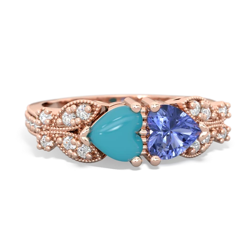 turquoise-tanzanite keepsake butterfly ring