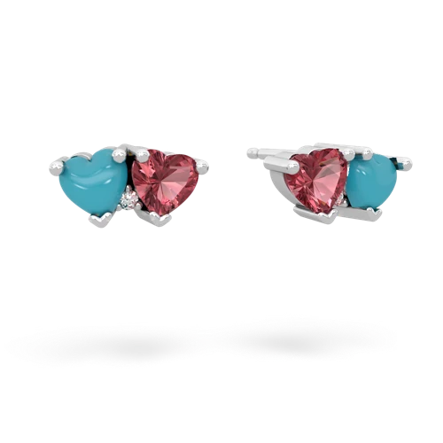 turquoise-tourmaline  earrings