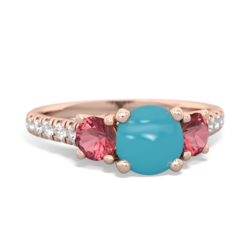 turquoise-tourmaline trellis pave ring