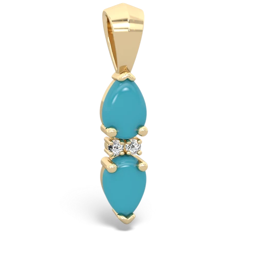 turquoise-turquoise bowtie pendant