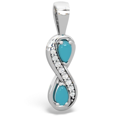 turquoise-turquoise keepsake infinity pendant