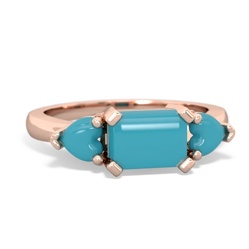 lab sapphire-turquoise timeless ring