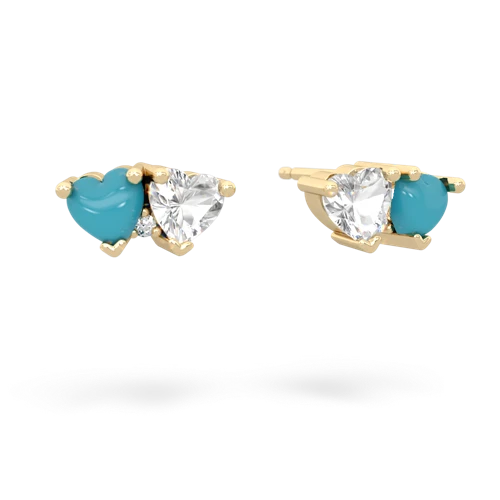 turquoise-white topaz  earrings